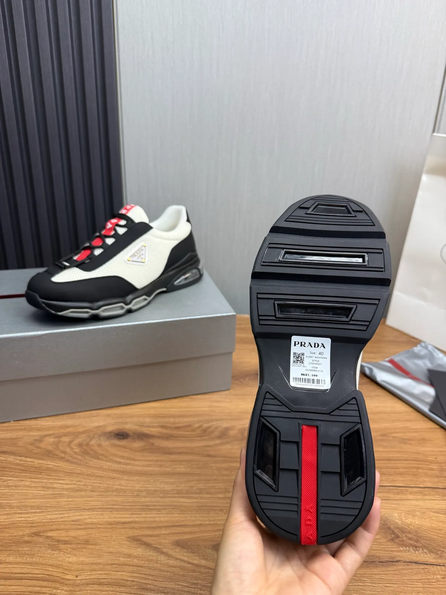 Men's shoes 💰660💰 [PRADA] Men's shoes are popular in the counter, high-quality shipments ✔️Official website synchronization, original imported cowhide with comfortable mesh + cowhide lining, 1⃣️:1⃣️reproduction, original factory air-cushioned original sole, 38-45